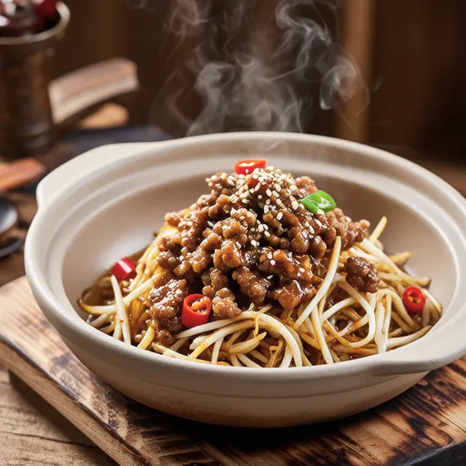 Meat Miso Bean Sprouts