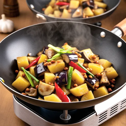 Chinese Stir-fried Vegetables with Eggplant and Potato