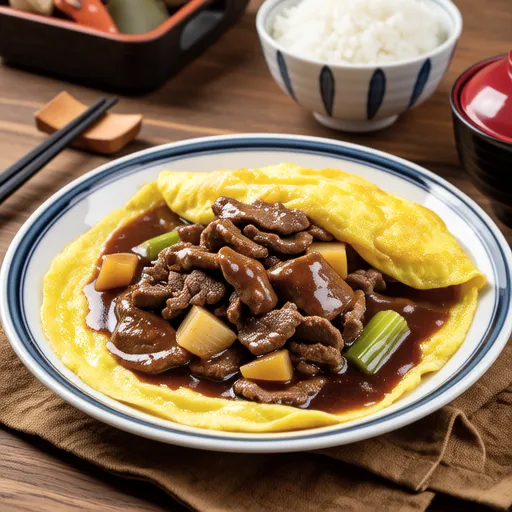 Beef Sukiyaki Omelette