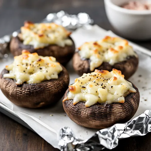 Grilled Garlic Mushrooms
