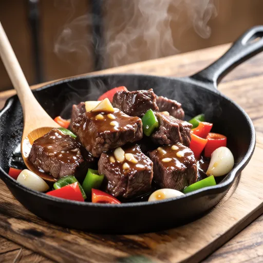 Chop Steak with Bell Peppers