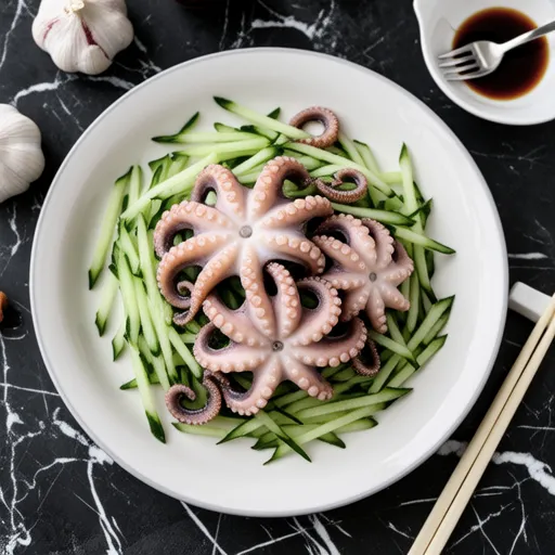 Octopus and Cucumber with Vinegar Miso Sauce