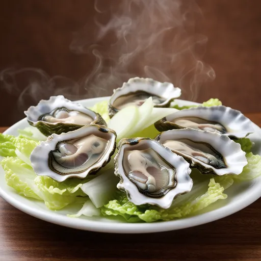 Oysters and Napa Cabbage Butter Sake Steamed