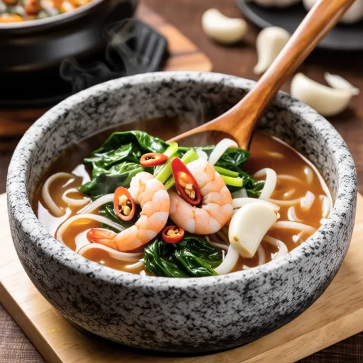 Barley Shrimp Aewook Soup