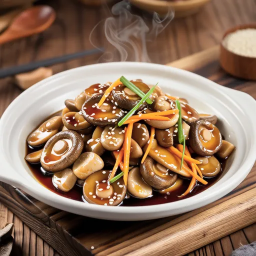 Stir-fried Oyster Mushrooms and Fish Cake