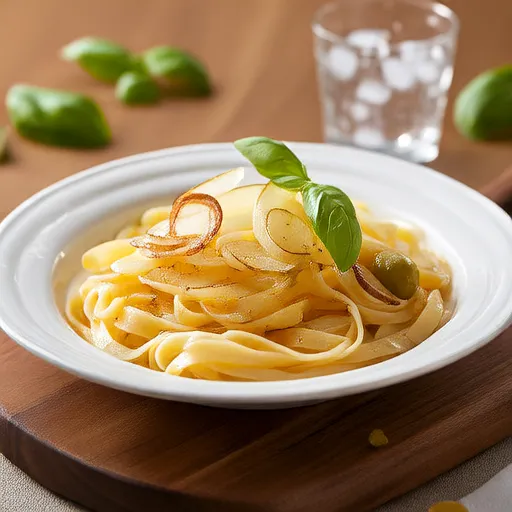 Healthy Pasta with Potato and Onion