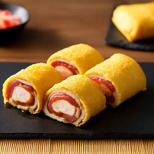 Rolinhos de Frango com Tofu e Bacon