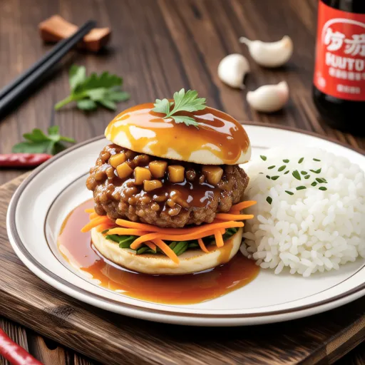 Tofu Hamburg Steak with Sweet and Sour Sauce