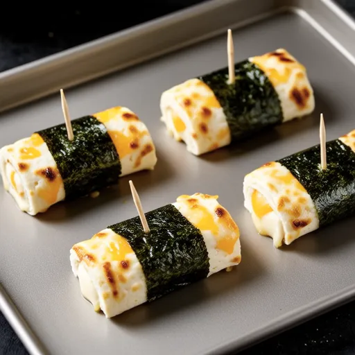 Nori and Cheese Fried Tofu Rolls