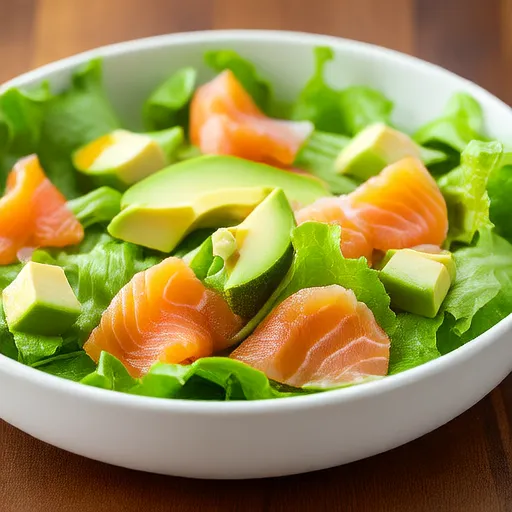Salada de Abacate com Salmão Defumado