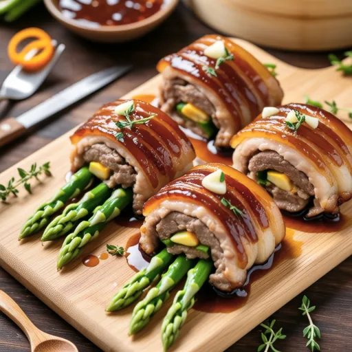 Salt Garlic Asparagus Pork Rolls
