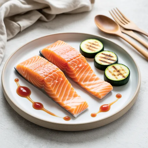Salmon and Zucchini Steak