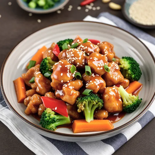 Chicken Breast and Vegetables with Spicy Sauce