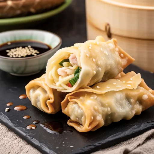 Spring Roll Dumplings with Vermicelli