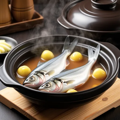 Simmered Pacific Saury with Umeboshi