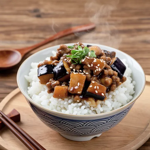 Eggplant Miso Rice Bowl