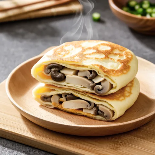 Tofu and Enoki Mushroom Pancakes