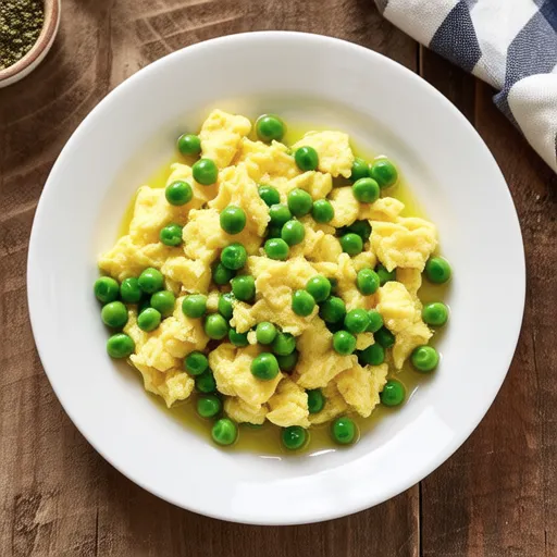 Green Pea Scrambled Eggs