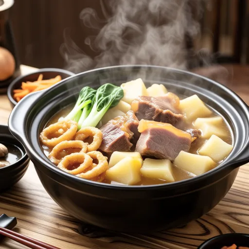Pork and Oil-Fried Wheat Gluten Stew (Imoni)