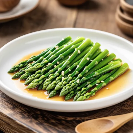Bamboo Shoots and Asparagus Butter Stir-fry