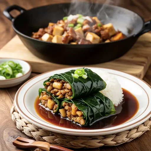 Pumpkin Leaf Wrap Rice with Soybean Paste (ft. Gang Doenjang)