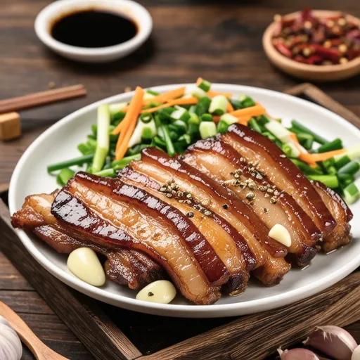 Air Fryer Pork Belly with Chive Salad