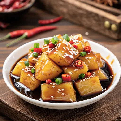Soy Sauce Braised Potatoes (Sweet and Salty)