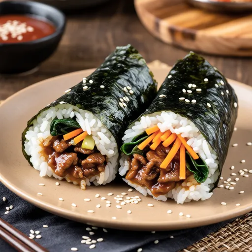 Korean-style Onigirazu (Kimbap-inspired)