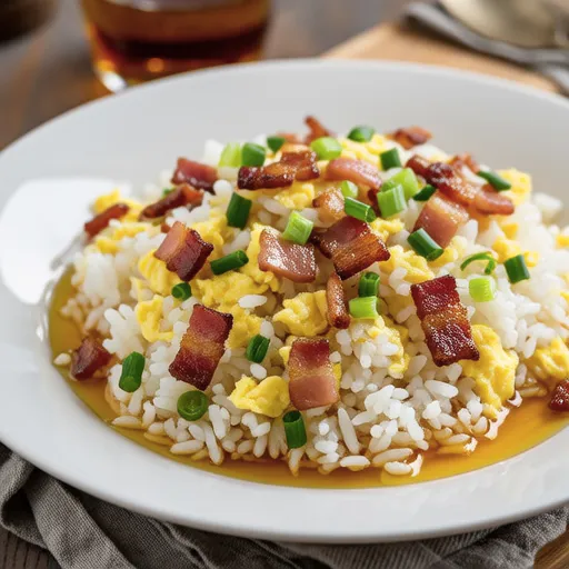 Bacon Green Onion Egg Fried Rice