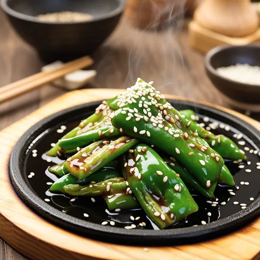 Shishito Peppers with Negi Ponzu Stir-fry