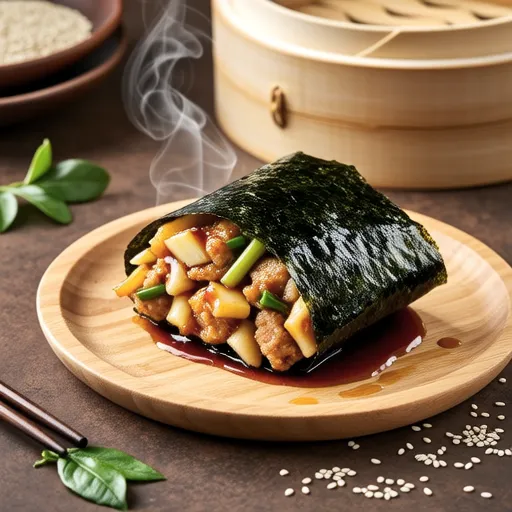 Yam Tsukune Wrapped in Nori