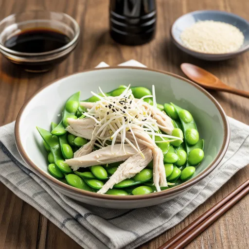 Edamame and Bean Sprout Chicken Salad