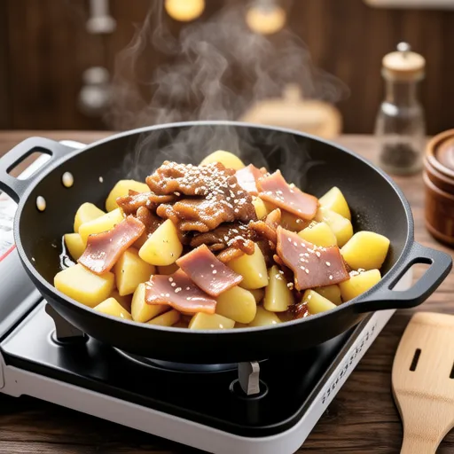 Savory Stir-fried Ham and Potatoes