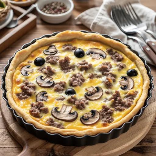 Beef and Mushroom Quiche