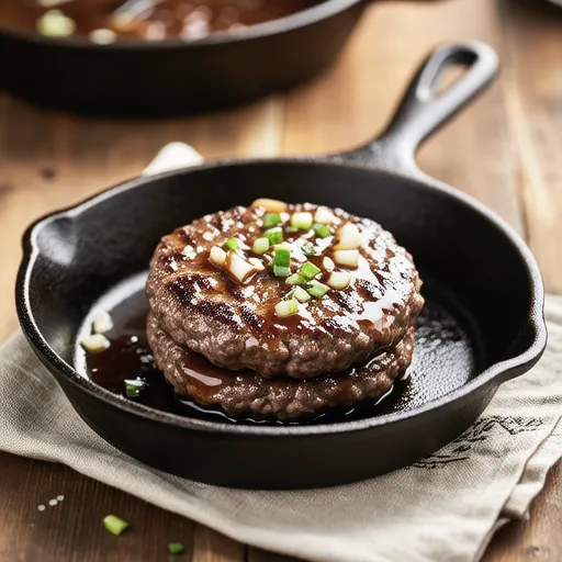 Frying Pan Whole Hamburger Steak