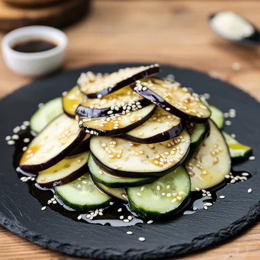 Eggplant and Cucumber Miso Mayo Salad
