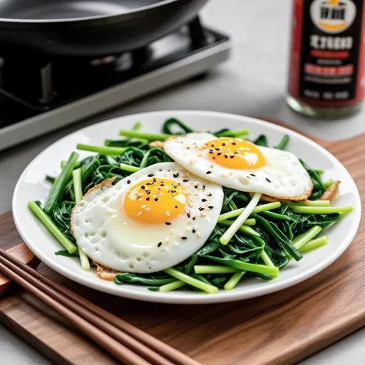 Stir-fried Bean Sprouts and Garlic Chives with Mayo