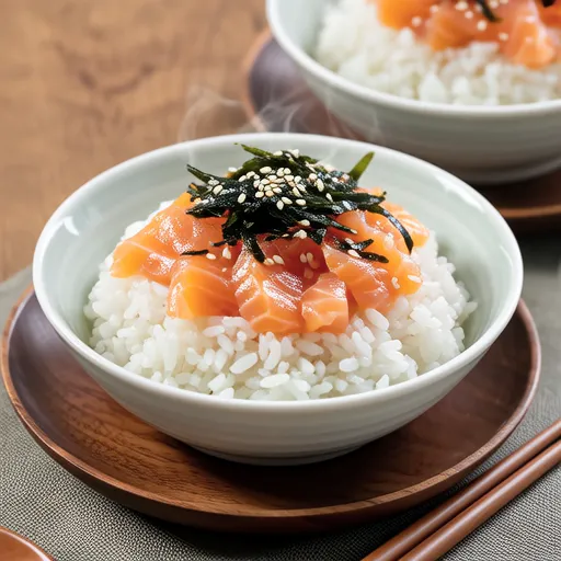 Salted Salmon and Wakame Rice