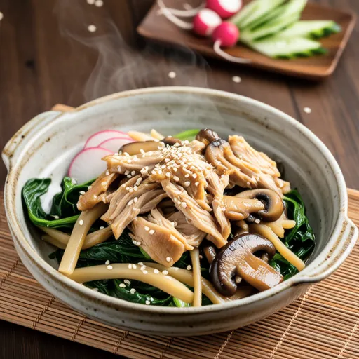 Chicken Tenderloin and Spinach with Salted Kombu