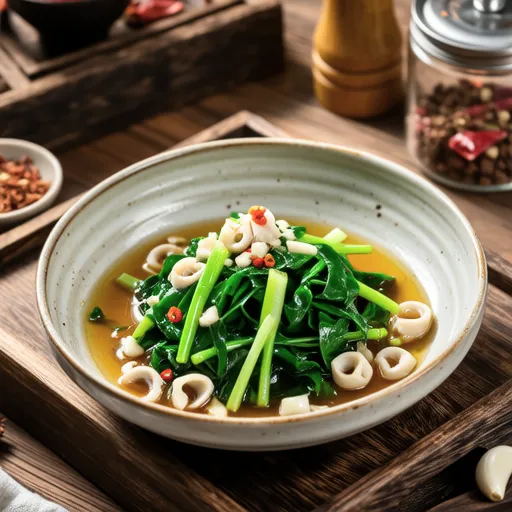 Shungiku and Canned Mackerel Ajillo