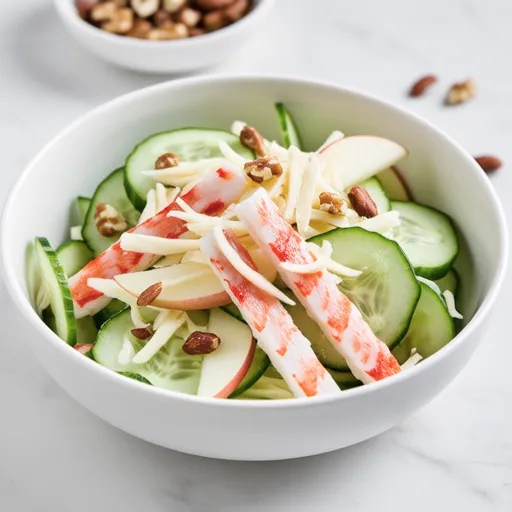 Apple, Crab Stick, Cucumber Salad