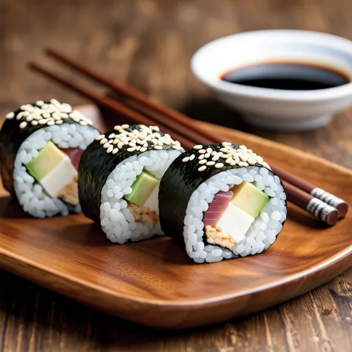 Tuna and Avocado Sushi Roll