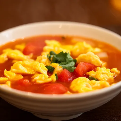 Zuppa di pomodoro e uova