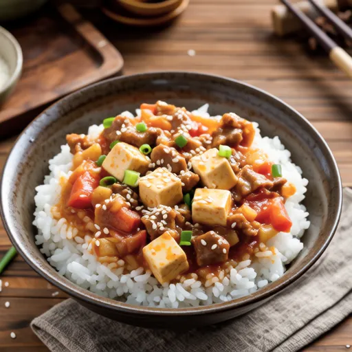 Tomato Cheese Mapo Bowl