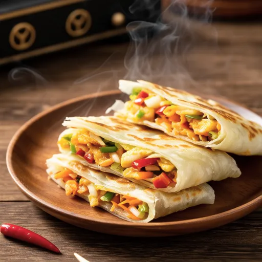 Spicy Grilled Crab Stick Pancakes