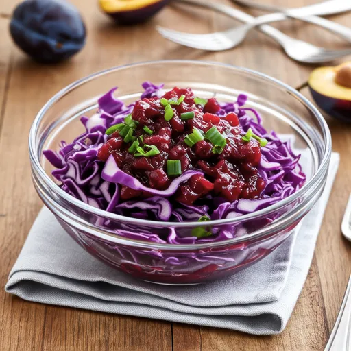 Cabbage with Plum and Garlic Dressing