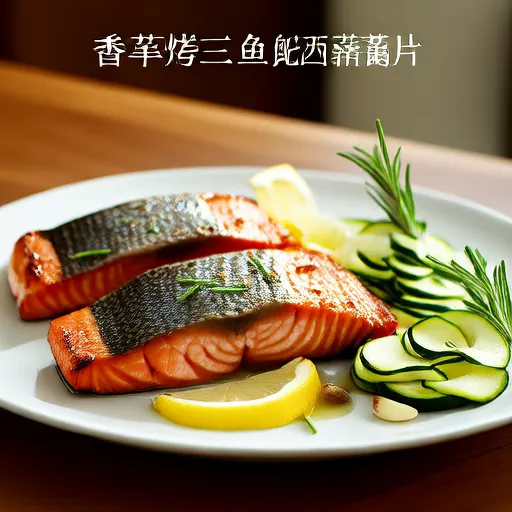 Gesunde Grillplatte mit Lachs und Zucchini