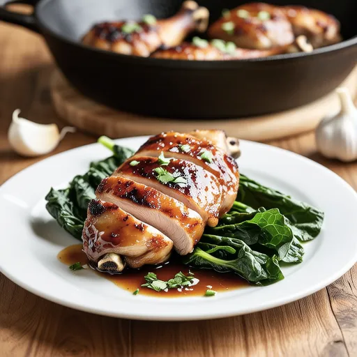 Chicken Steak with Shungiku Sauce