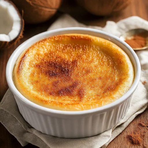 Coconut Custard Baked Pudding