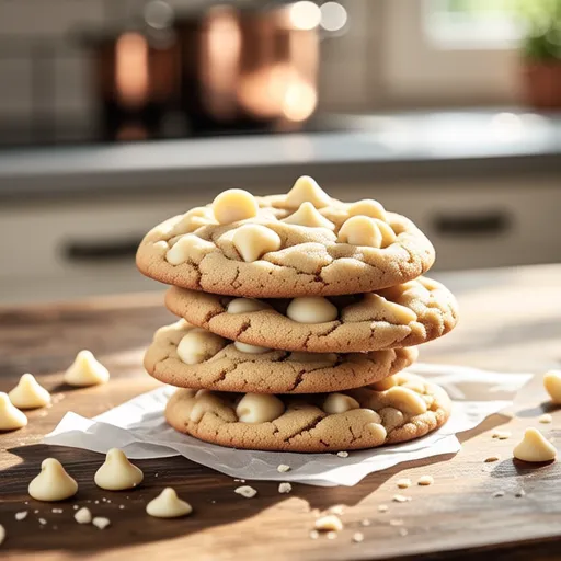 Chewy White Chocolate Macadamia Cookies